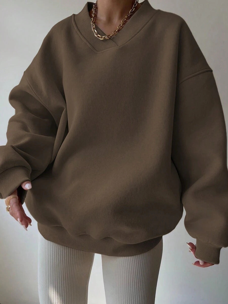 Sweat-shirt Femme Grande Taille à Manches Longues Décontracté
