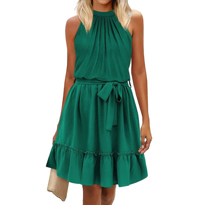 Robe Été Rouge Courte pour Femme