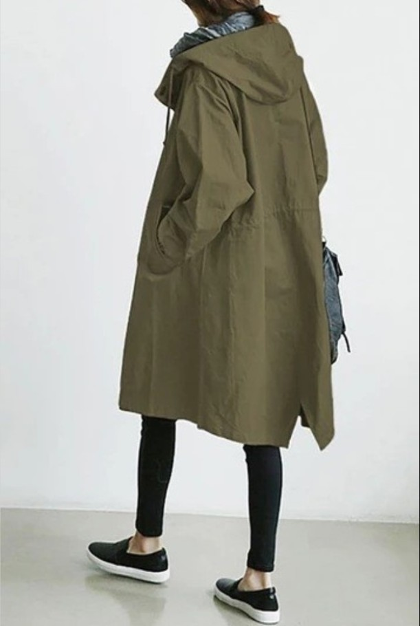 Manteau Femme Long à Boutons Élégant