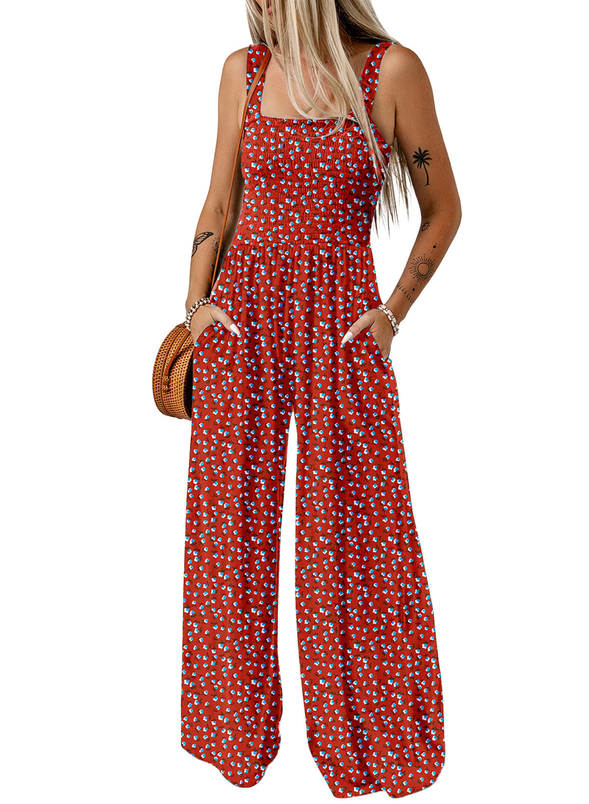 Salopette Femme Printemière Florale Élégante