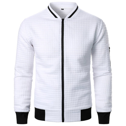 Blouson Cuir Aviateur Classique avec Fermeture Éclair Zip