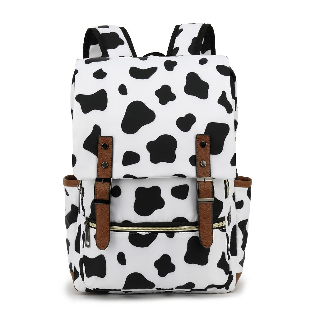 Sac à dos femme noir fleuri chic