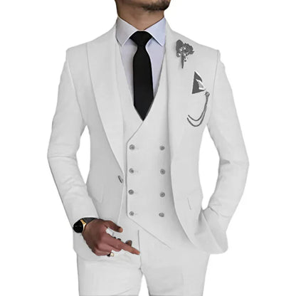 Costume Homme Mariage Classique 3 Pièces Noir
