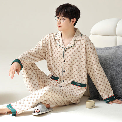 Pyjama Homme Doux Manches Longues pour Chaque Jour - PanierRoyale