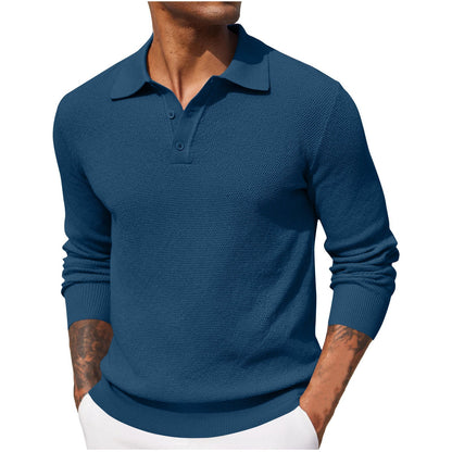 Polo Homme Manches Longues Respirant et Confortable - PanierRoyale
