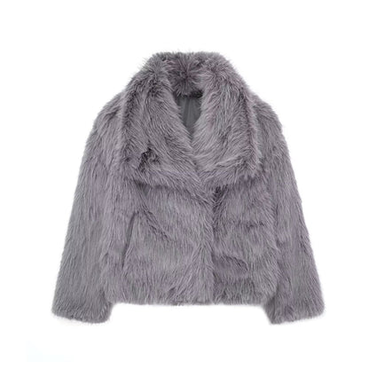 Veste en Fourrure Synthétique Élégante et Chaude