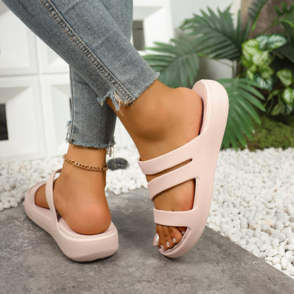 Sandales Femme Plateforme EVA Bandes Croisées Confortables