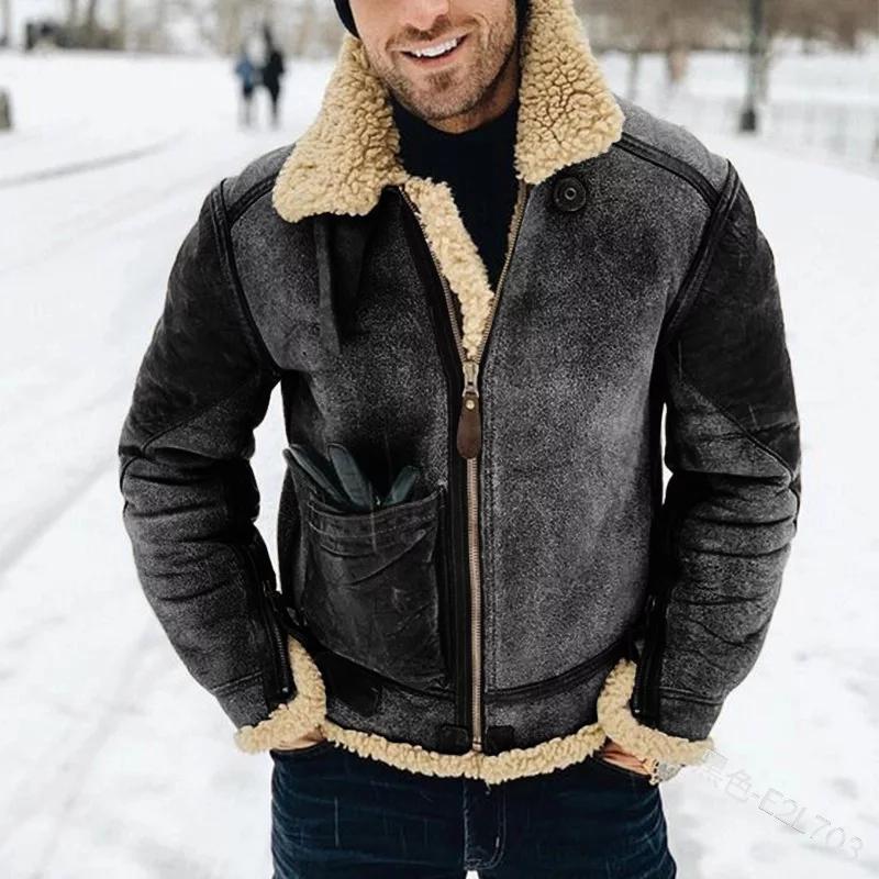 Veste Cuir Hiver Élégante pour Homme