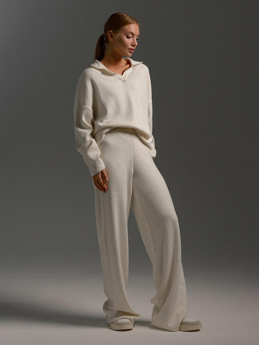 Ensemble Femme Polo et Pantalon Large