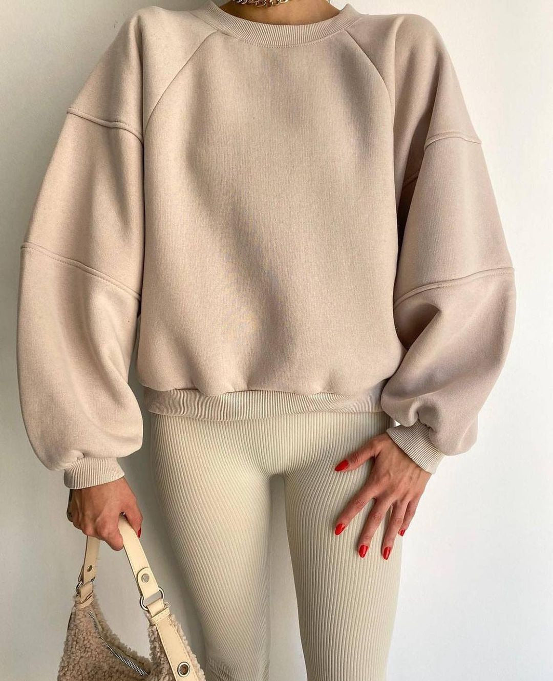 Sweat Femme Oversize Coton Doux et Confortable
