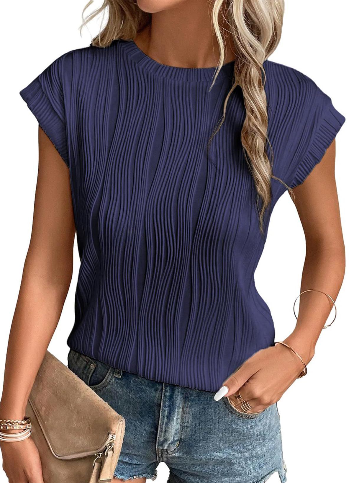 Blouse Femme Noire Plissée Chic et Élégante