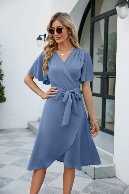 Robe Femme Été Manches Courtes Légère et Confortable