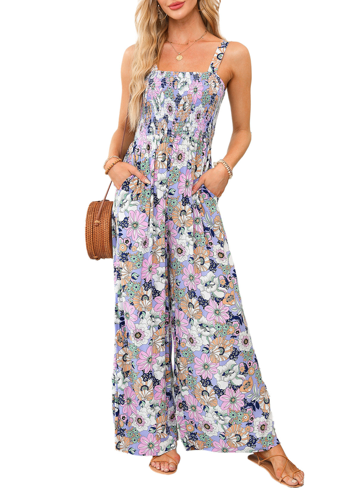 Salopette Femme Printemière Florale Élégante
