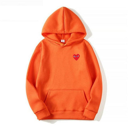 Pull à Capuche Streetwear avec Poche Avant et Détail Cœur
