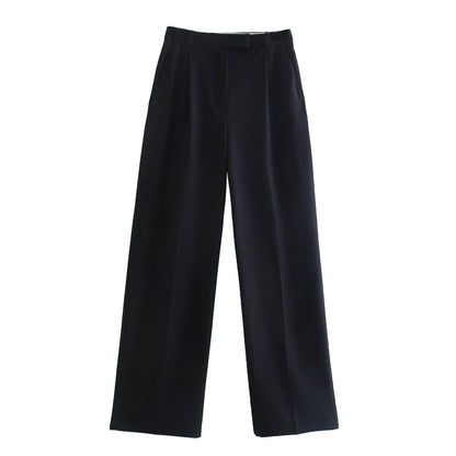 Pantalon Femme Taille Haute Jupe Large Élégant
