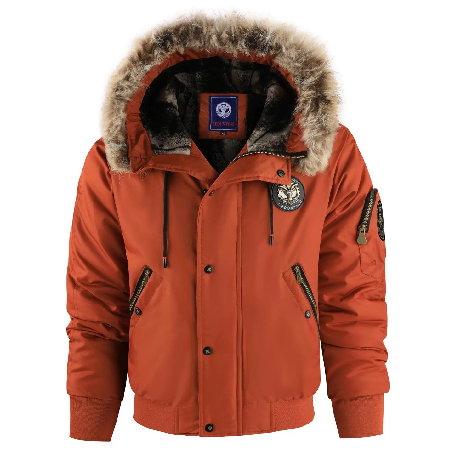 Blouson Homme Hiver Zippé avec Capuche et Manches Longues - PanierRoyale