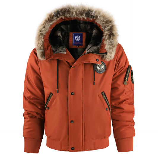 Blouson Homme Hiver Zippé avec Capuche et Manches Longues - PanierRoyale