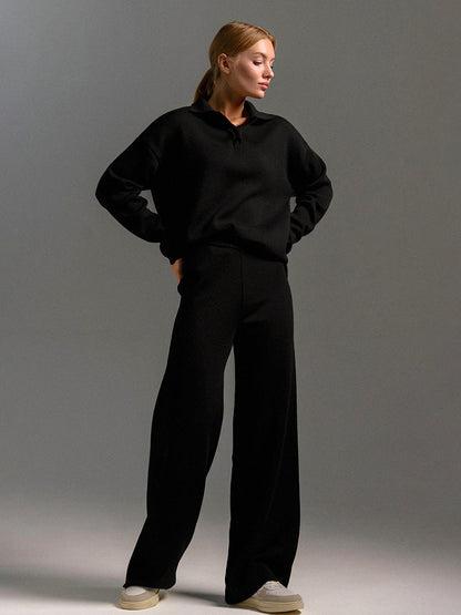 Ensemble Femme Polo et Pantalon Large