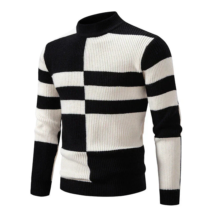 Pull Homme à Carreaux Doux et Chaud pour Hiver