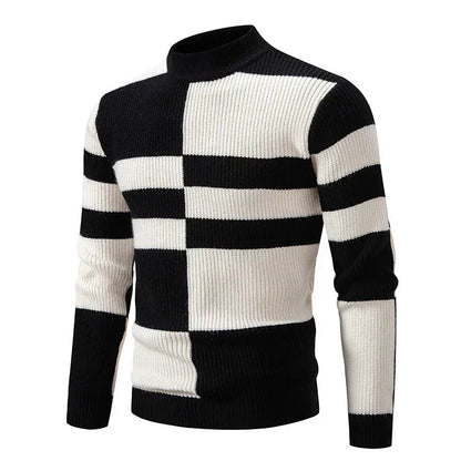 Pull Homme à Carreaux Doux et Chaud pour Hiver