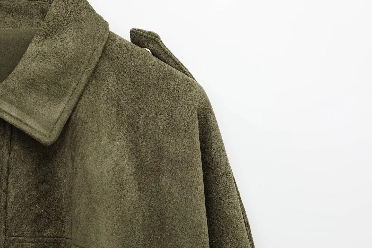 Veste Femme Effet Suédé Coupe Ample Oversize Style Urbain