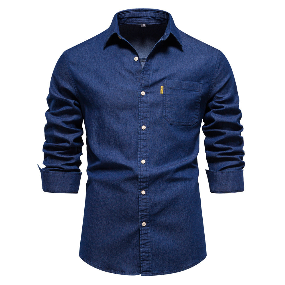 Chemise Homme Coton Classique pour Travail Quotidien