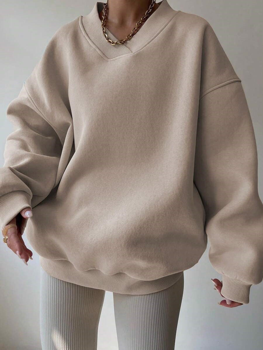 Sweat-shirt Femme Grande Taille à Manches Longues Décontracté