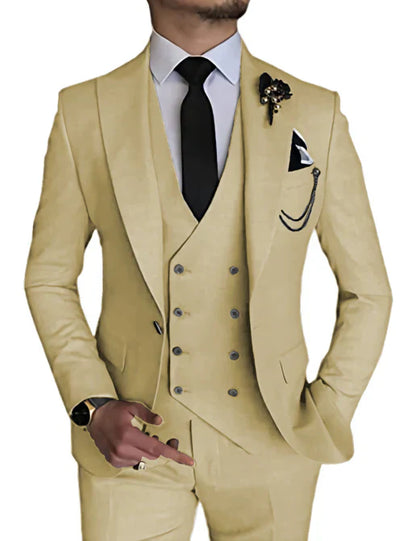 Costume Homme Mariage Classique 3 Pièces Noir