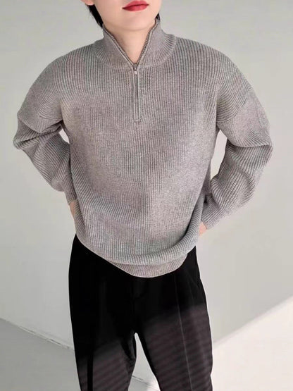 Pull à Capuchon Zippé Confortable et Élégant