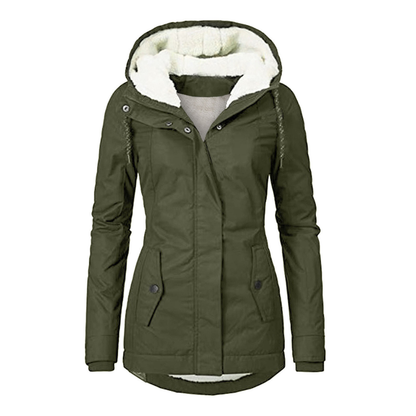 Veste Imperméable Femme avec Capuche et Fermeture Éclair