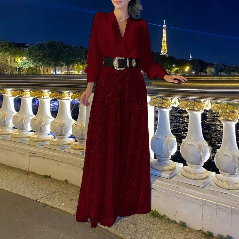 Ensemble Femme Décontracté Col V et Pantalon Confortable