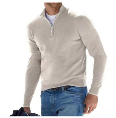 Pull Homme Col Zip Moderne pour Sport et Travail
