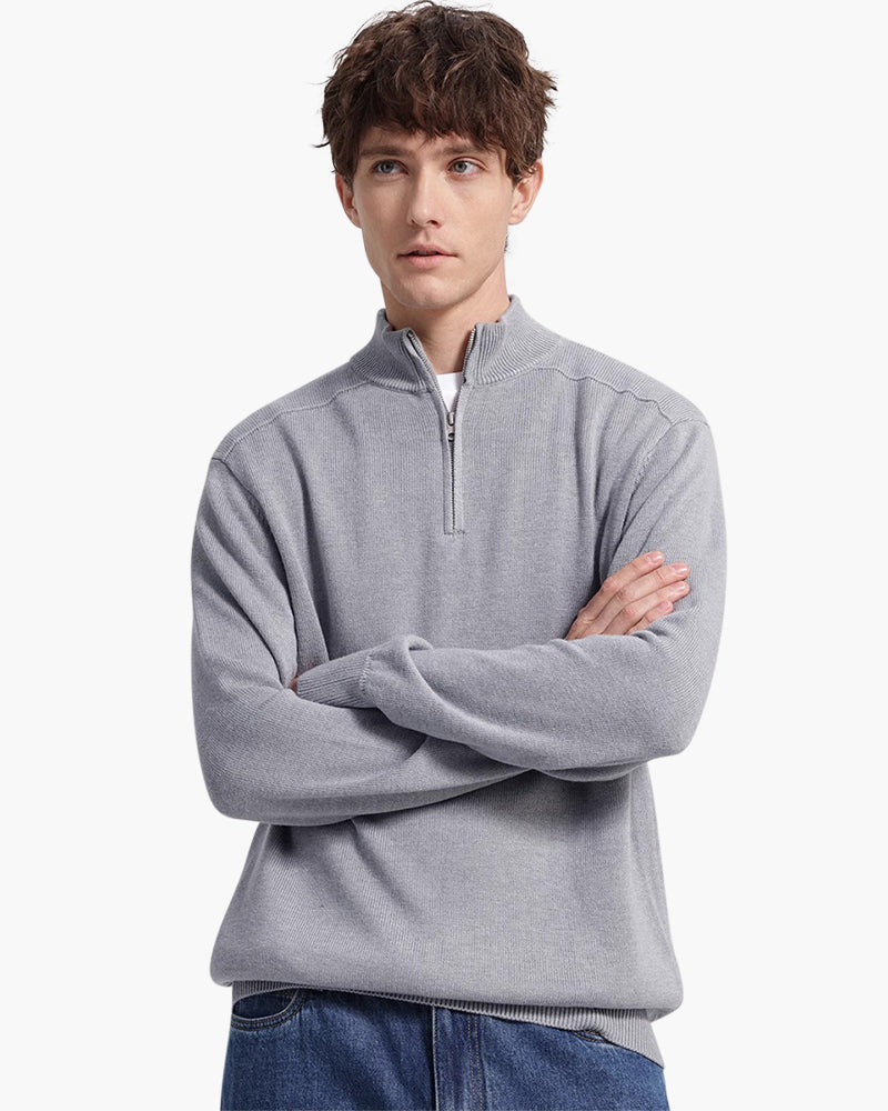 Pull Homme Col Montant en Laine Mérinos Chaud