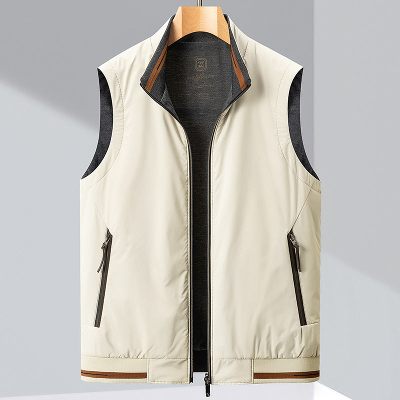 Gilet D'hiver Épais et Douillet avec Poches Zippées