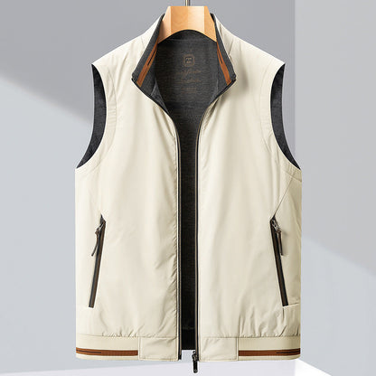 Gilet D'hiver Épais et Douillet avec Poches Zippées