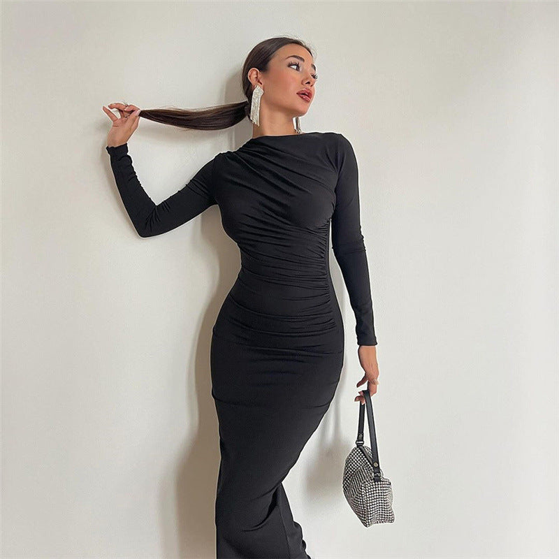 Robe Longue Femme Élégante et Confortable en Soie