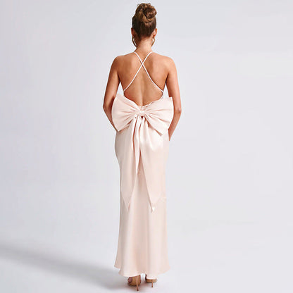 Wolff™ – Robe Longue Femme Élégante Col en V avec Détails en Dentelle-3