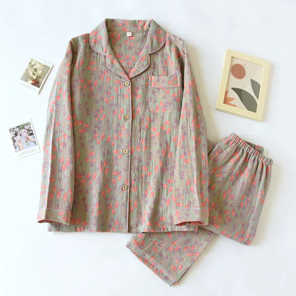 Pyjama Femme Décontracté à Fleurs pour Dormir Confortablement - PanierRoyale