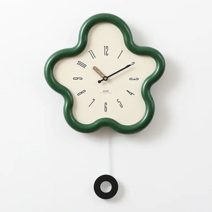 Horloge Murale Déco Chic Fleurs