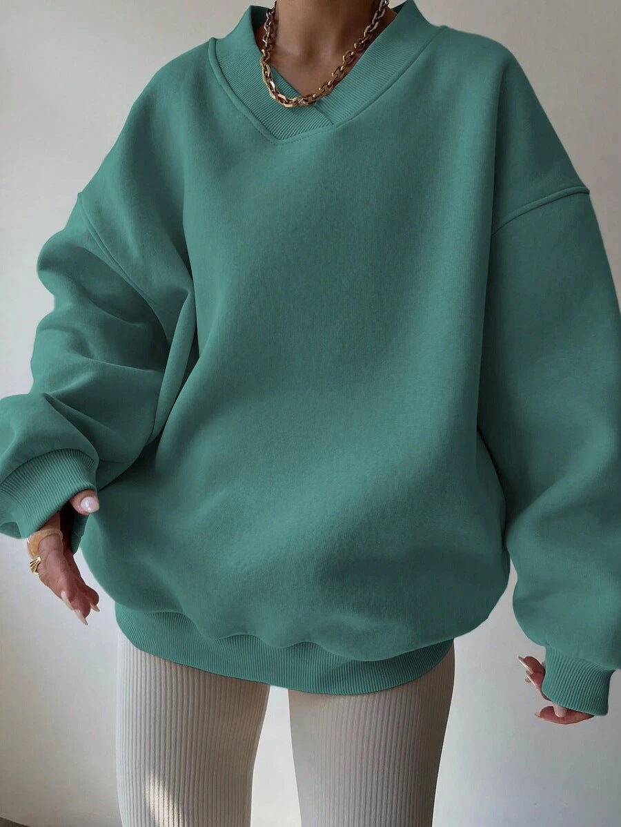 Sweat-shirt Femme Grande Taille à Manches Longues Décontracté