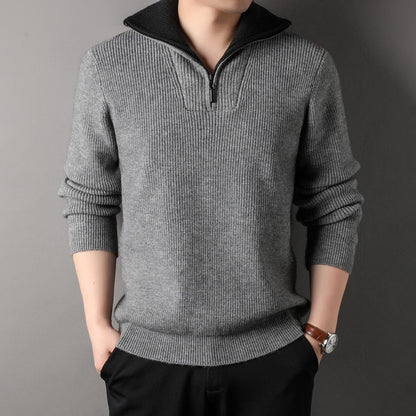 Pull Col Montant Chaud et Confortable pour Homme Hiver
