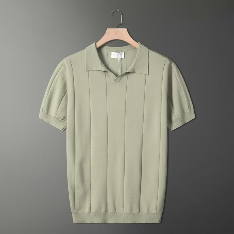 Chemise Polo Retro Vert Menthe