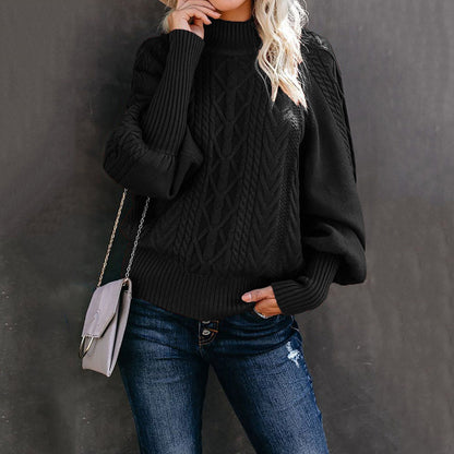 Pull femme couleur vif à manches longues et col rond