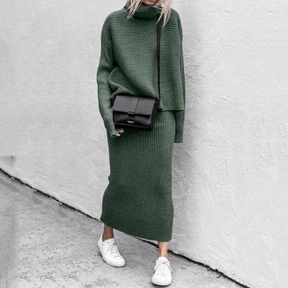 Pull Femme Col Roulé avec Jupe