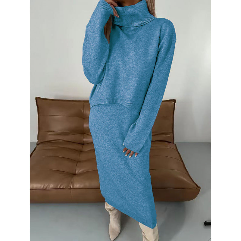 Pull et Jupe Ensemble Femme Tricot Élégant