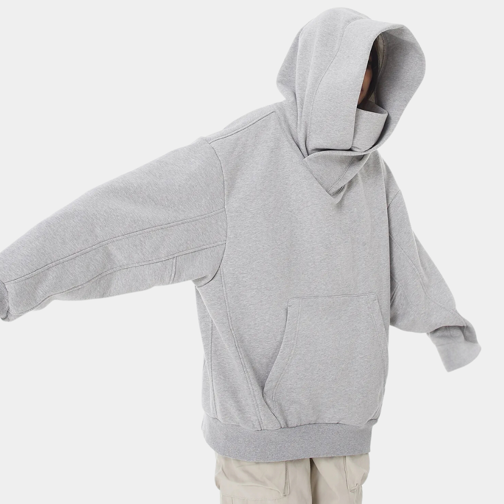 Pull d'hiver ample avec capuche - vue 2