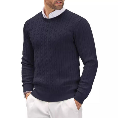 Pull Homme Slim Fit Col Rond en Tricot Fin