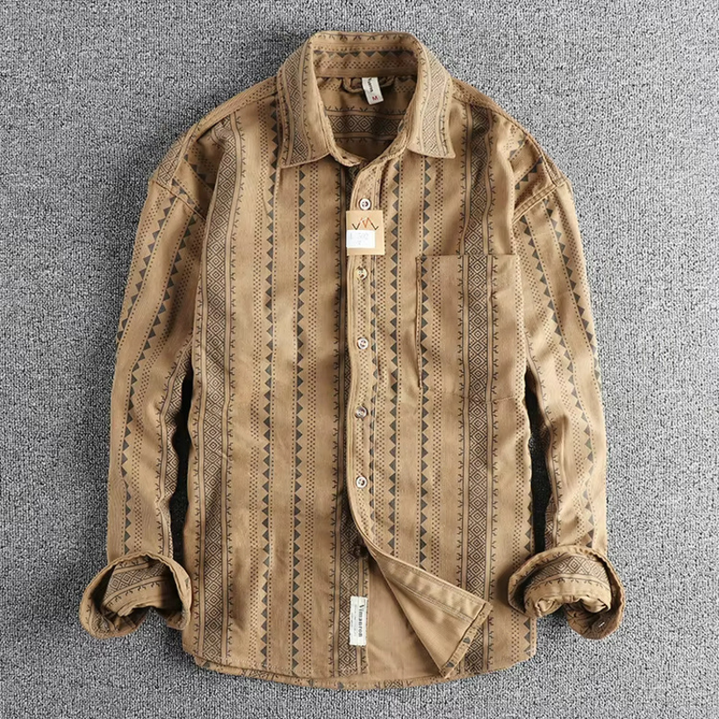Chemise Homme Coton Rayée Classique