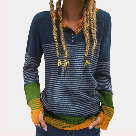 Pull à Rayures Mode Femmes Élégant - PanierRoyale
