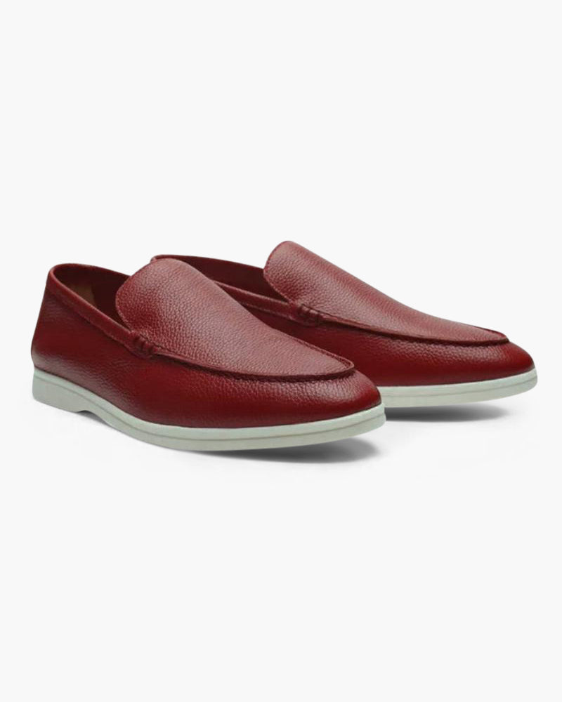 Mocassin en Cuir de Véritable Style Vintage pour Homme